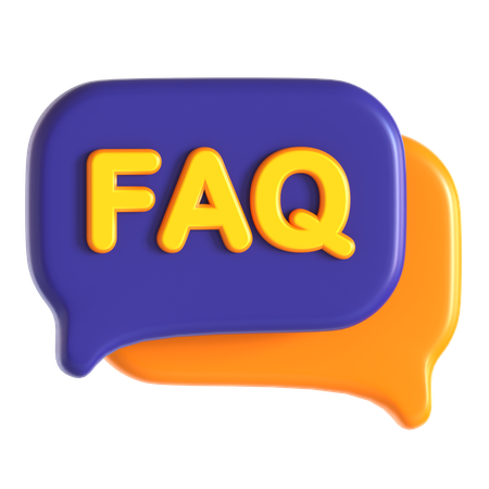 FAQ Foire aux questions  3D Icon