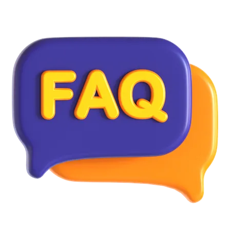 FAQ Foire aux questions  3D Icon