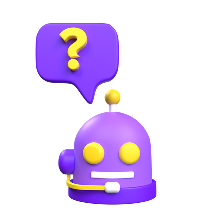 Faq Robot  3D Icon