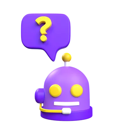 Faq Robot  3D Icon