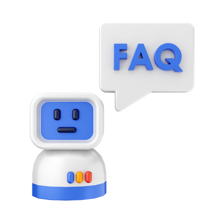 FAQ-Roboter  3D Icon
