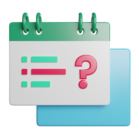 Faq Schedule  3D Icon