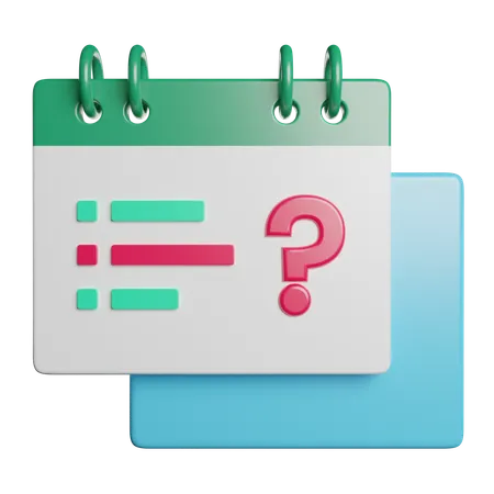Faq Schedule  3D Icon