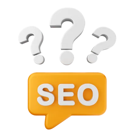 FAQ SEO  3D Icon