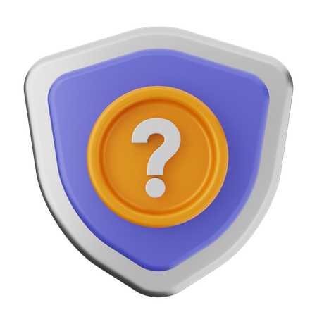 Faq Shield Protection  3D Icon