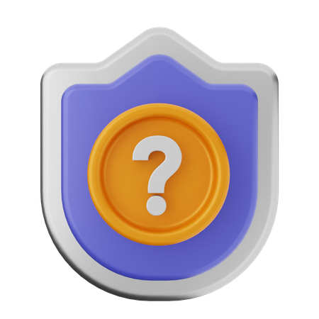 Faq Shield Protection  3D Icon