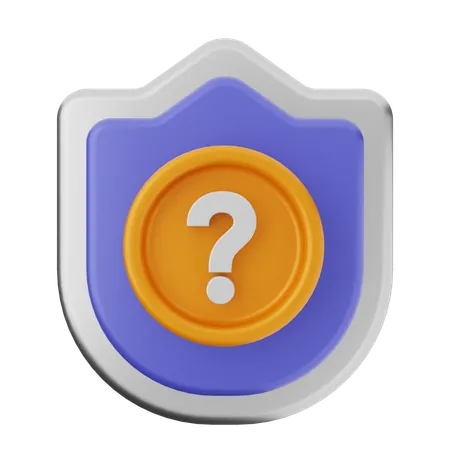 Faq Shield Protection  3D Icon