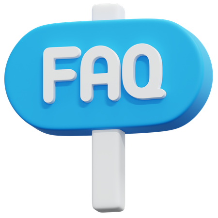 Faq Sign  3D Icon