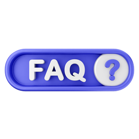 Faq Text Button  3D Icon