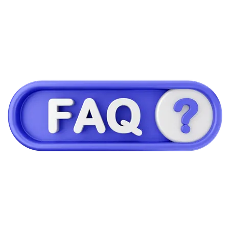 Faq Text Button  3D Icon