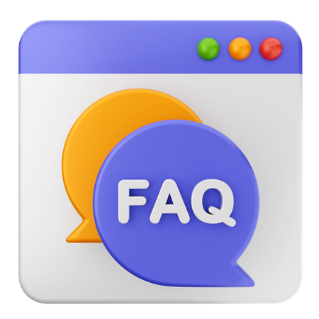 よくある質問ウェブサイト  3D Icon