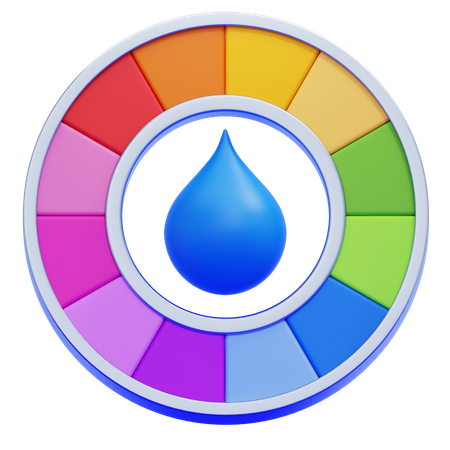 Farbpalette  3D Icon