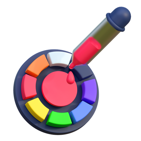 Farbpalette  3D Icon