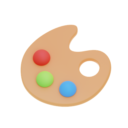 Farbpalette malen  3D Icon