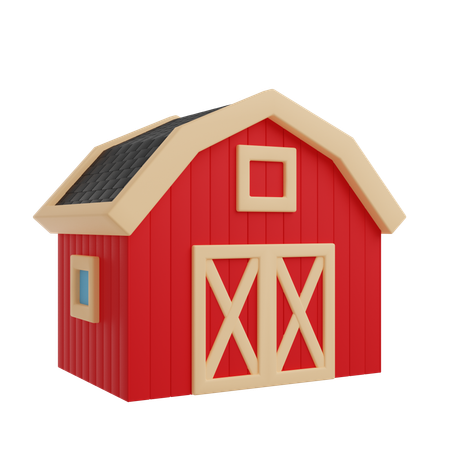 Farm Barn  3D Icon