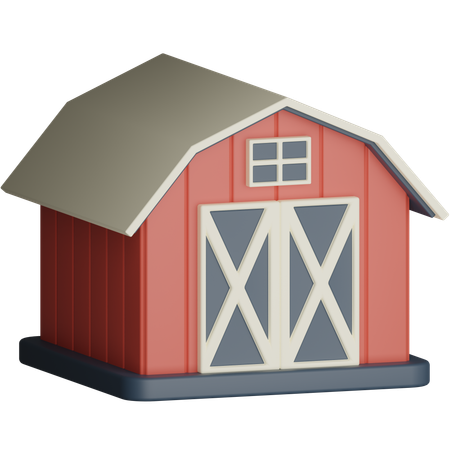 Farm Barn  3D Icon
