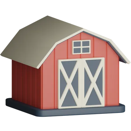 Farm Barn  3D Icon