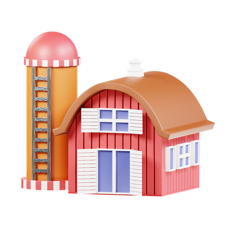 Farm Barn  3D Icon