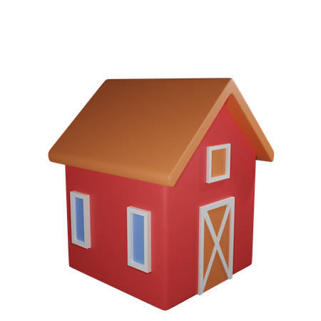 Farm Barn  3D Icon