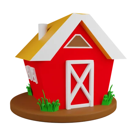 Farm Barn  3D Icon