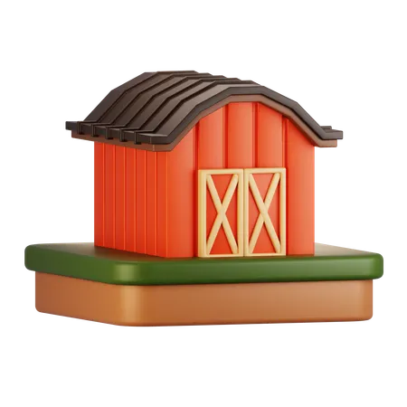 Farm barn  3D Icon