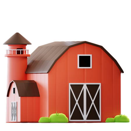 Farm Barn  3D Icon