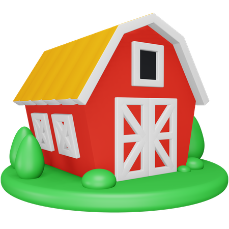 Farm Barn  3D Icon