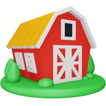 Farm Barn  3D Icon