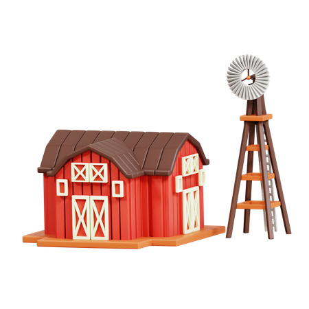 Farm Barn  3D Icon