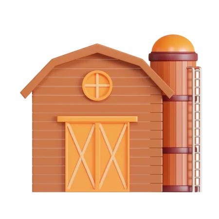 Farm Barn  3D Icon