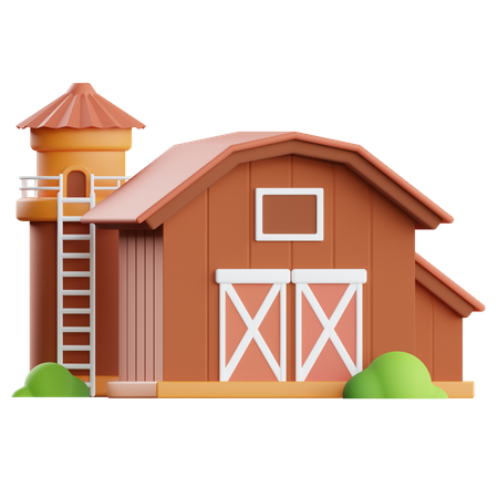 Farm Barn  3D Illustration