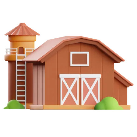 Farm Barn  3D Illustration