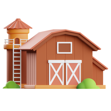 Farm Barn 3D Illustration