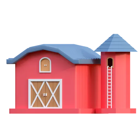 Farm Barn 3D Icon