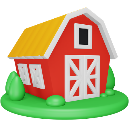 Farm Barn 3D Icon