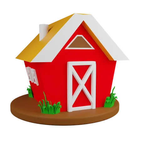 Farm Barn 3 D Contains PNG BLEND GLFT And OBJ Files 3D Icon