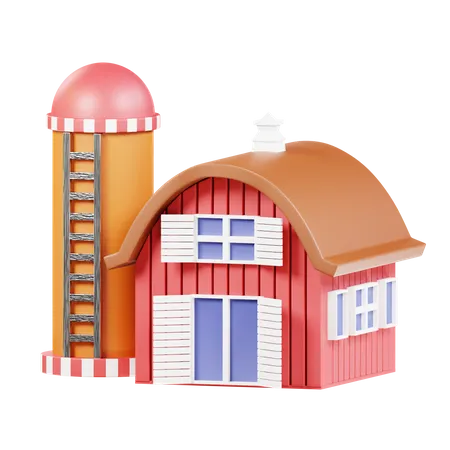 Farm Barn  3D Icon