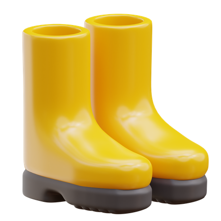 Farm Boots 3D Illustration