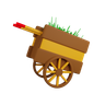 3d farm cart emoji