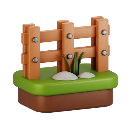 Farm fence  3D Icon