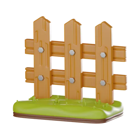 Farm Fence  3D Icon