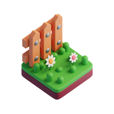 Farm Fence  3D Icon