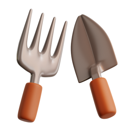 Farm Fork Spoon  3D Icon
