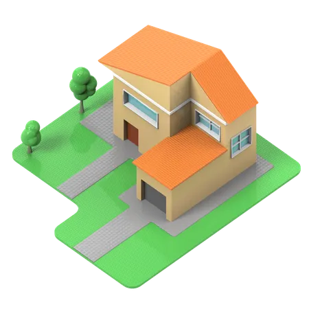 Farm House  3D Illustration