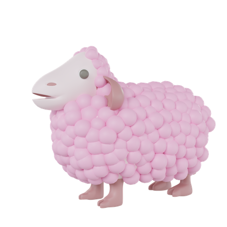 Farm Sheep  3D Icon