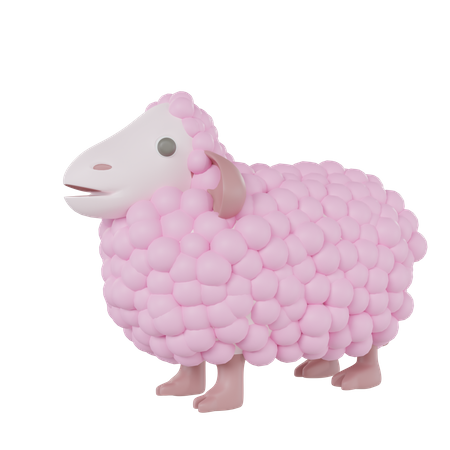 Farm Sheep  3D Icon