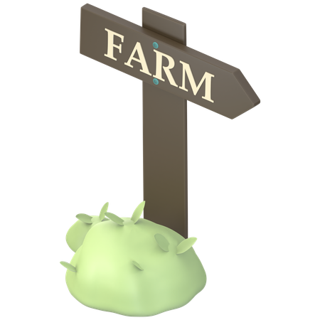 Farm Sign  3D Icon