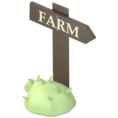 Farm Sign  3D Icon