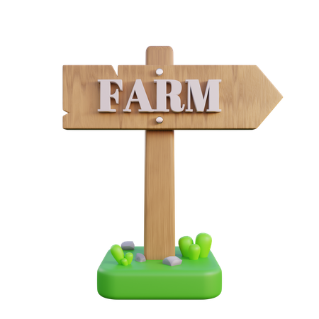 Farm sign  3D Icon