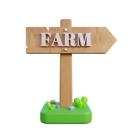 Farm sign  3D Icon